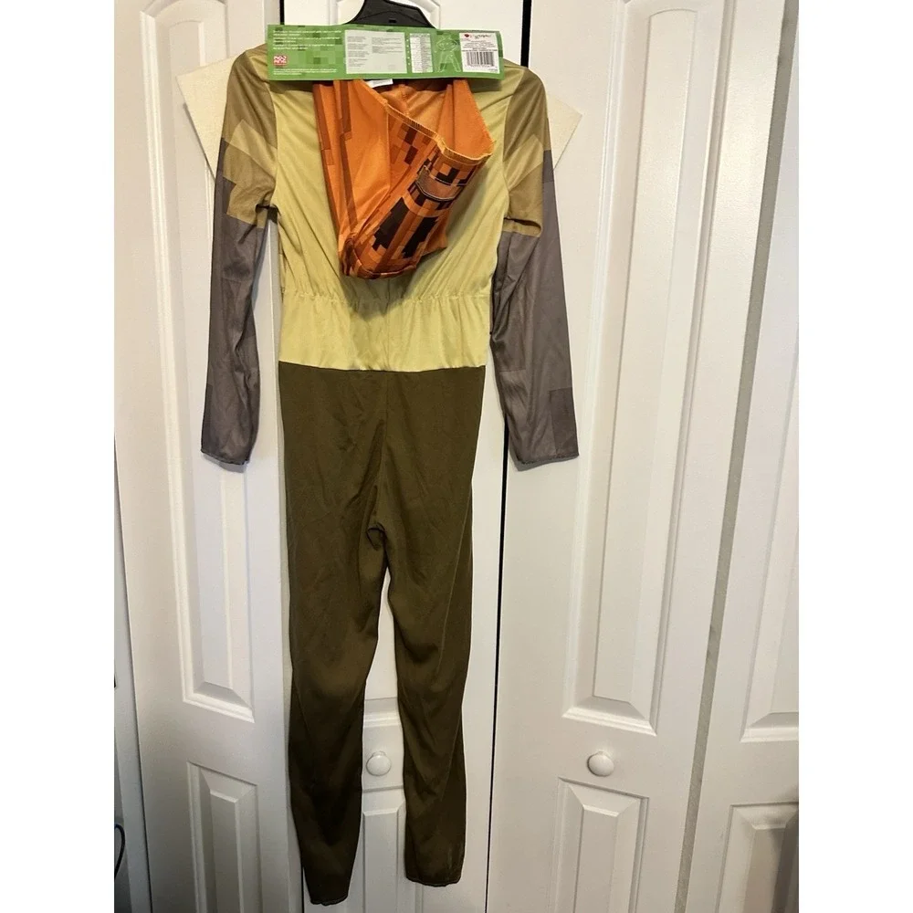 Husk Jack O'Lantern Hooded Jumpsuit Classic Child Costume Minecraft  L 10-12 NWT